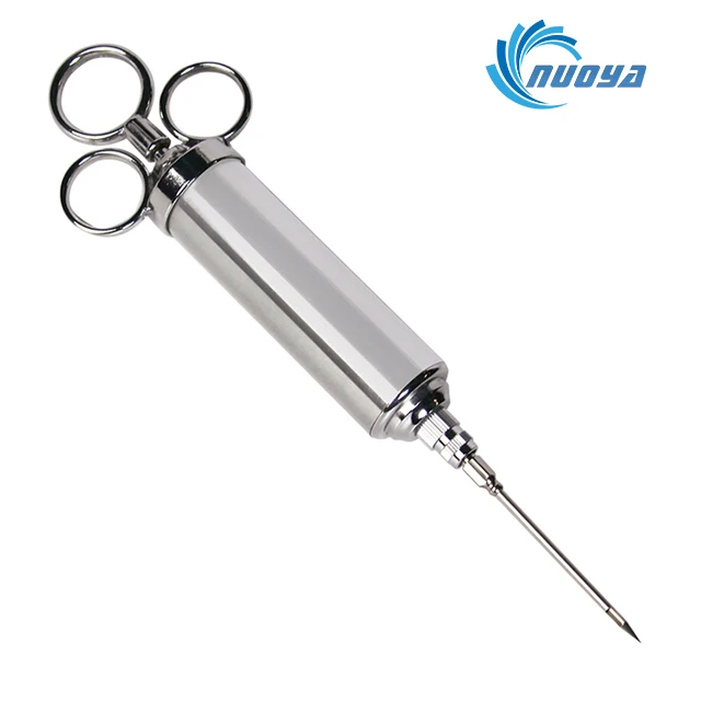 Stainless Steel Meat Injector- Marinade Injector Gun Flavor Needle BBQ Tool Cooking Syringe with 2 Needles