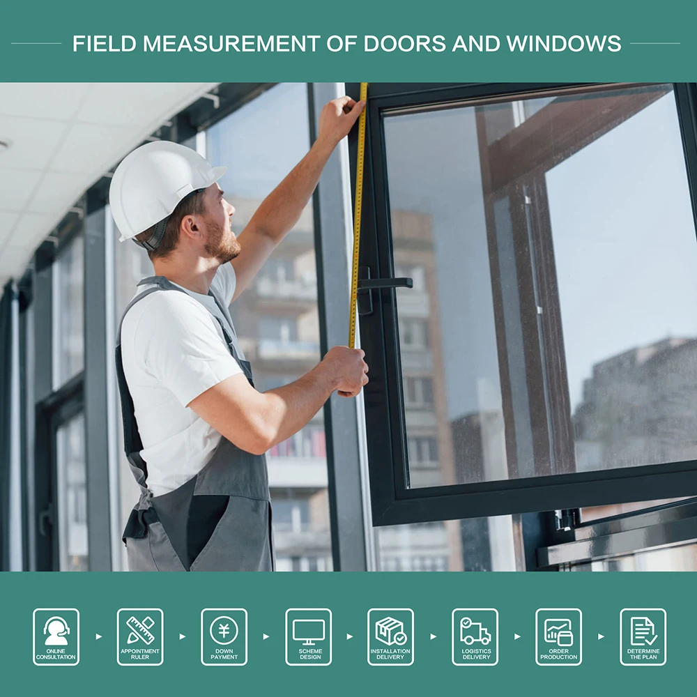 SUNGYE Ultra Narrow Frame House Window Design Anti-Deformation Heat Insulation Aluminum Black Casement Window Tilt Turn Windows