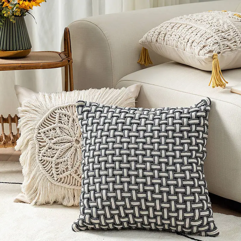 Soft Striped Corduroy Decorative Euro Throw Pillow Covers for Couch Sofa Bedroom