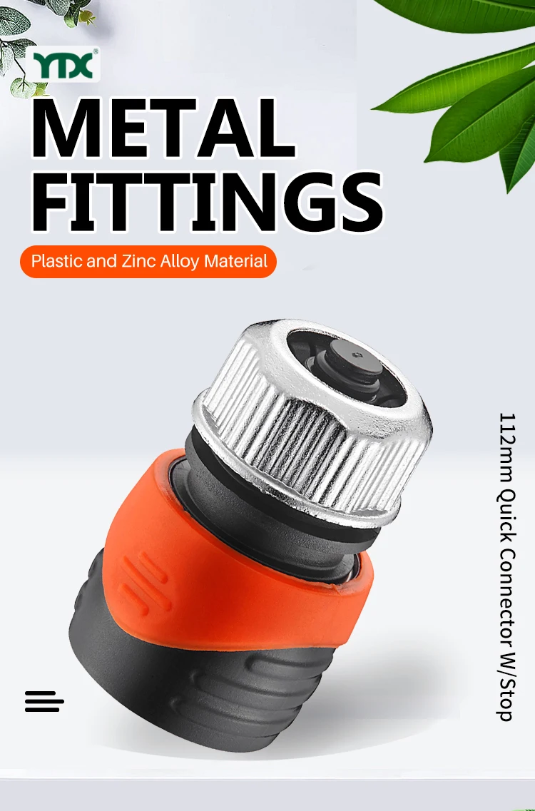 YTX Connector Home gardening water timer hose 12mm Quick Connector W/Stop