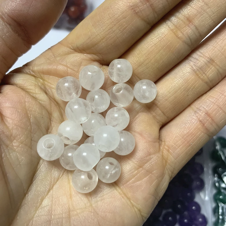 Big hole agate loose beads round stone wholesale natural gemstone loose beads for Jewelry Making  6mm 8mm 10mm 12mm