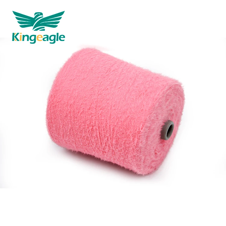 Kingeagle Polyester 1.3cm Mink Feather Hairy Yarn Fancy Yarn for sweater