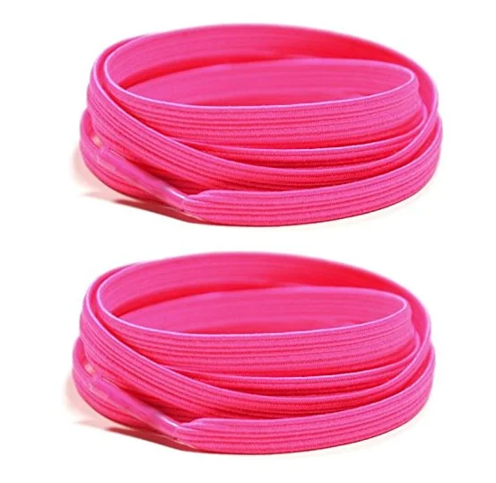 Kids and Adults Elastic No-Tie Polyester Latex Shoelaces with Plastic Buckle