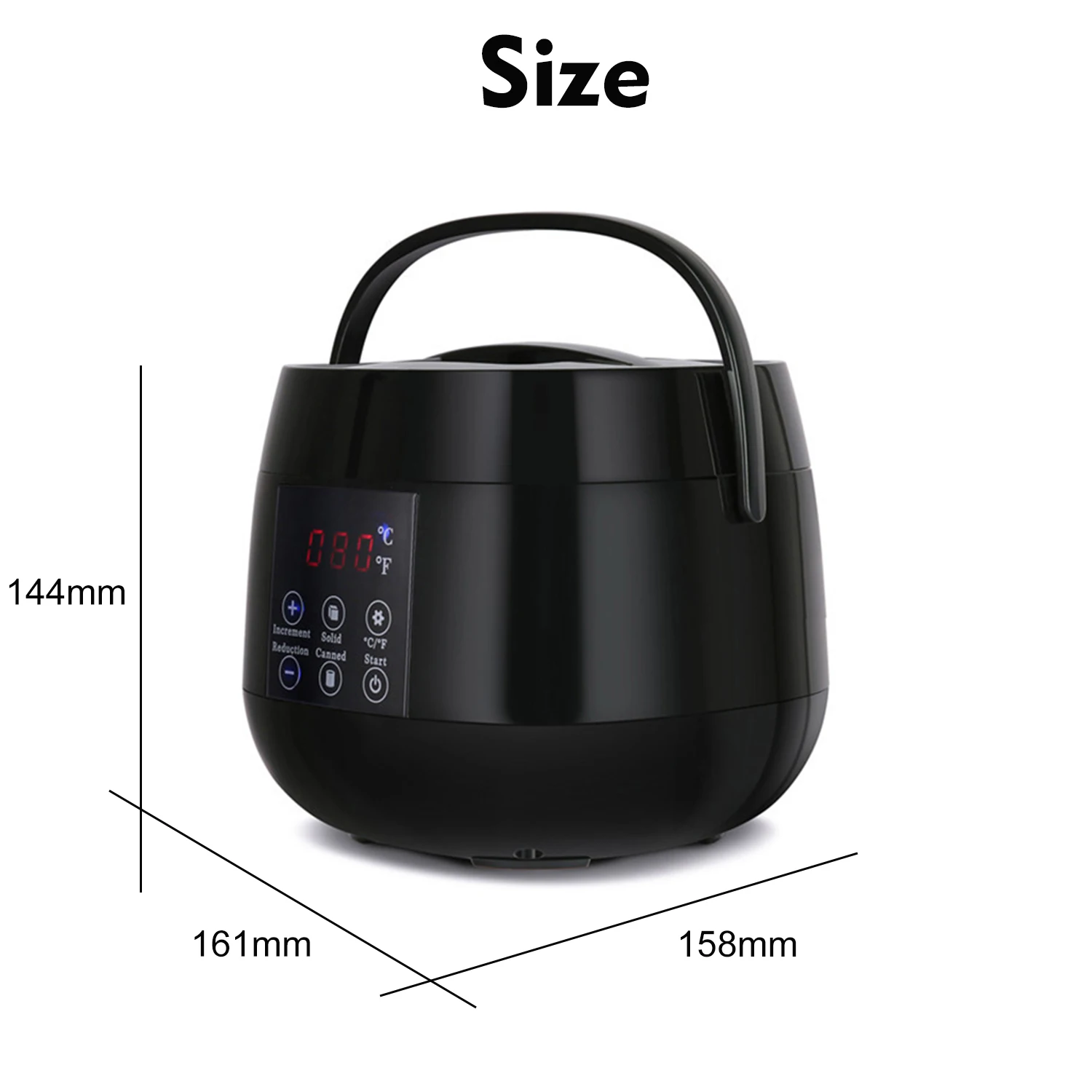 Private label Professional digital Smart LCD Paraffin Wax machine 500cc wax warmer 100W depilatory wax heater with silicone pot