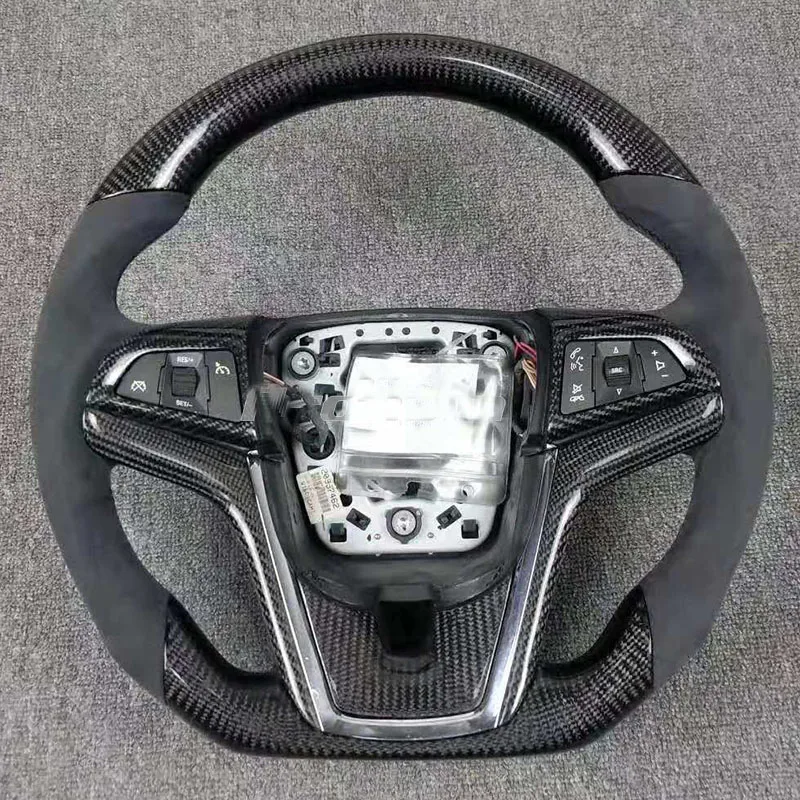 Dropshipping service Carbon Fiber Steering Wheel Alcantara Leather For Chevrolet Cruze Hatchback Sedan Malibu 09-13