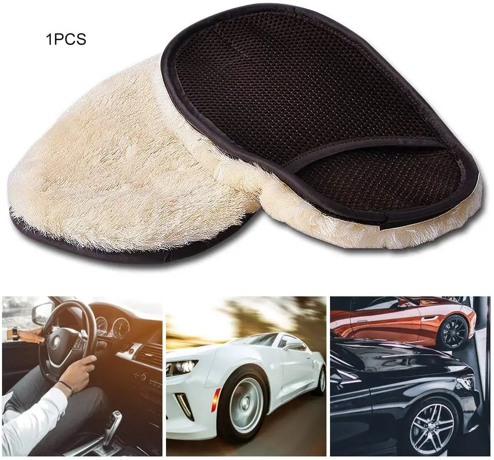 
Deluxe microfiber black car wash cleaning mitt 