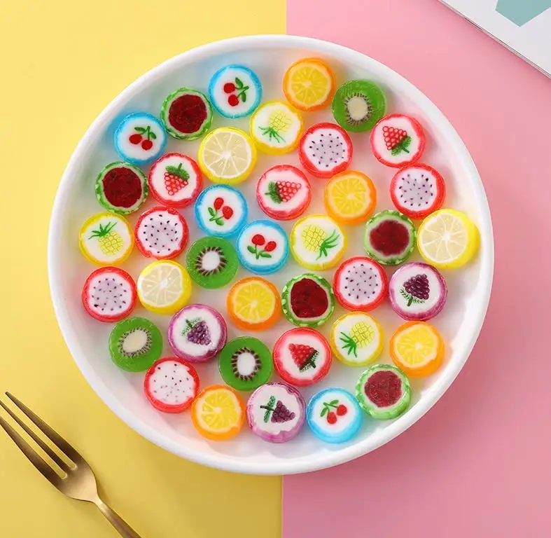 Фруктовый ломтик конфеты смесь фруктовый вкус счастливые конфеты оптом новогодние товары конфеты креативные закуски леденец