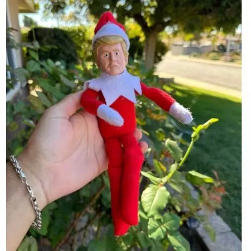 Cross border new elf doll sitting posture Christmas bookshelf elf ornament