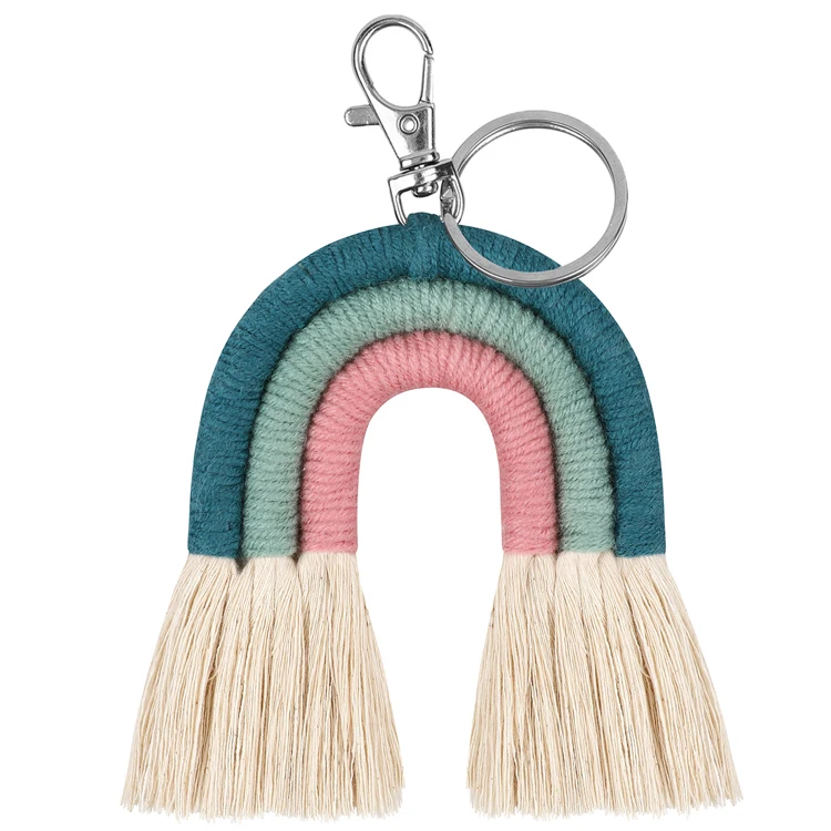 Factory Directly Sales Best Quality Fashion Rainbow style Accessories KeyChain Decoration for bags school bag mobile car room