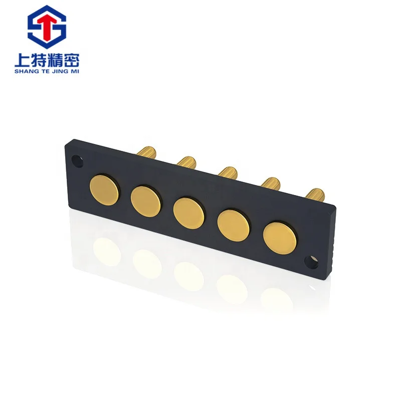 Shangte Pogopin 2.54MM Pitch 5 Pins Female and Male Precision Metal Thimble Connector