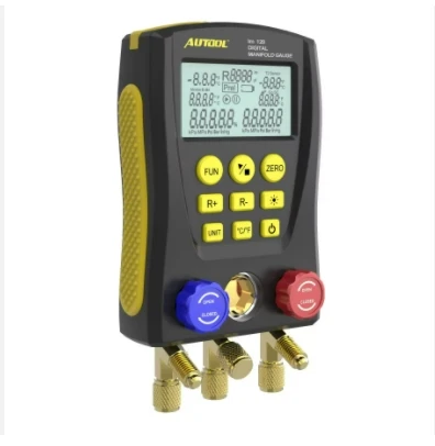AUTOOL LM120 Холодильный цифровой коллекторный манометр HVAC вакуумное давление тестер на утечку