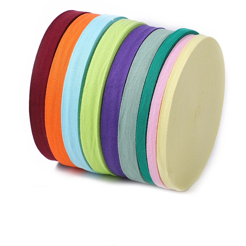 Making Outdoor Supplies Heavy Cotton Webbing 2cm Wide 50 Yard Polyester Cotton Webbing Strap for Webbing Bag Handles Bag Strap