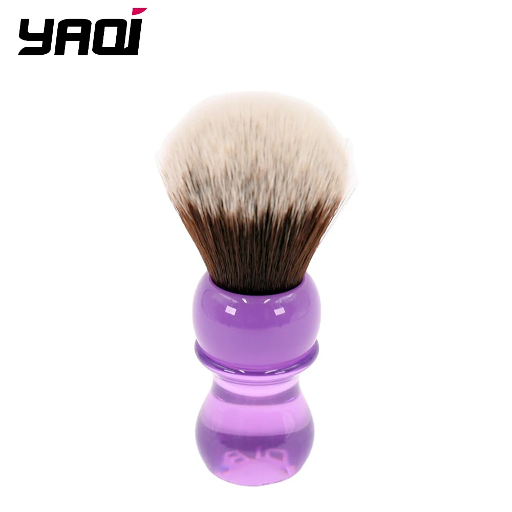 YAQI 24mm Purple Handle Mink Synthetic Hair Knot Mens Wet Shaving Brush