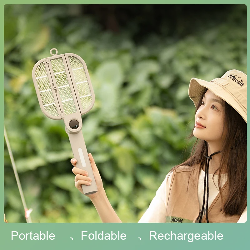ODM/OEM Smart Home Electric Mosquito Swatter Outdoor Home Smart Folding Large Capacity Battery Smart Mosquito Electric Lamp