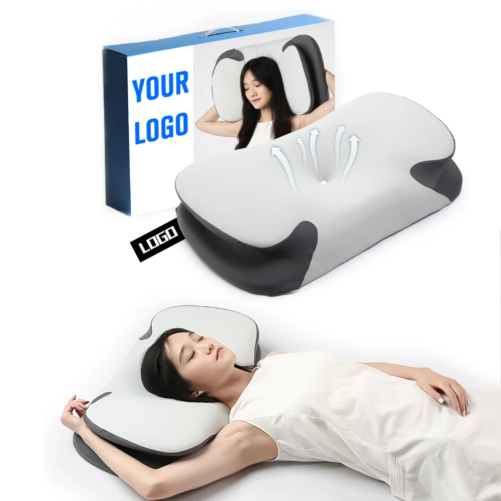 ergonomics orthopedic side sleeping pillow cervical stomach sleeping pillow memory foam and removable pillowcase