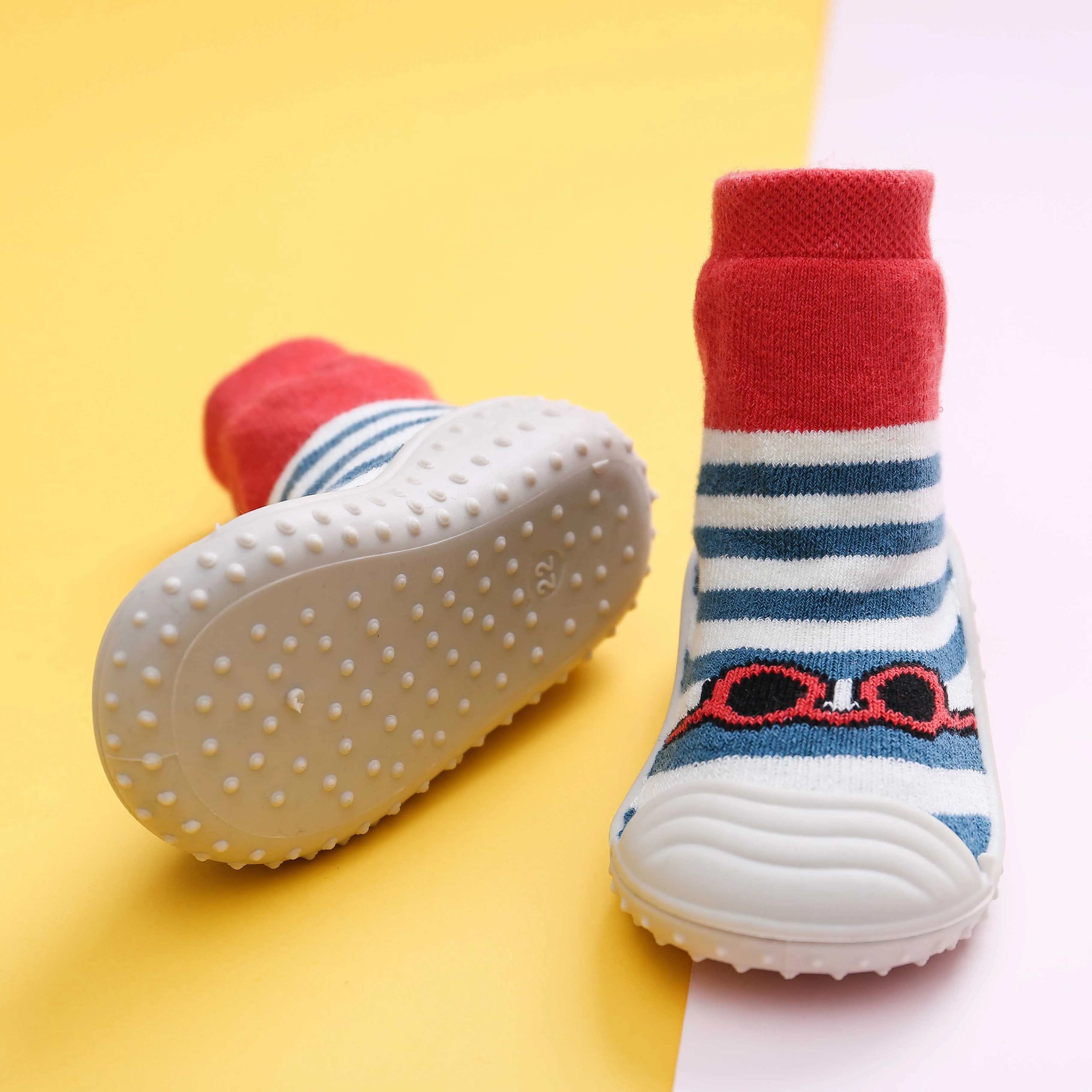 Boys Girls Non-slip Soft Rubber Sole First Walker Cotton Knitted Infant and Toddler Shoes Baby House Shoes