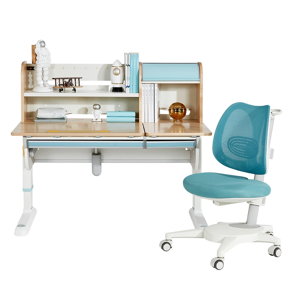 2m2kids Children Study Table Folding Wooden Table Ergonomic Height Adjustable Learning Desk Bedroom Furniture