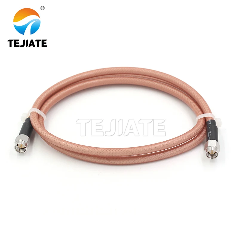 Rg142 50 Ohm Stainless steel Flexible Rf Coax Cable Sma Male To Sma Male Rg142 Coaxial Cable Connector Cable Assembly