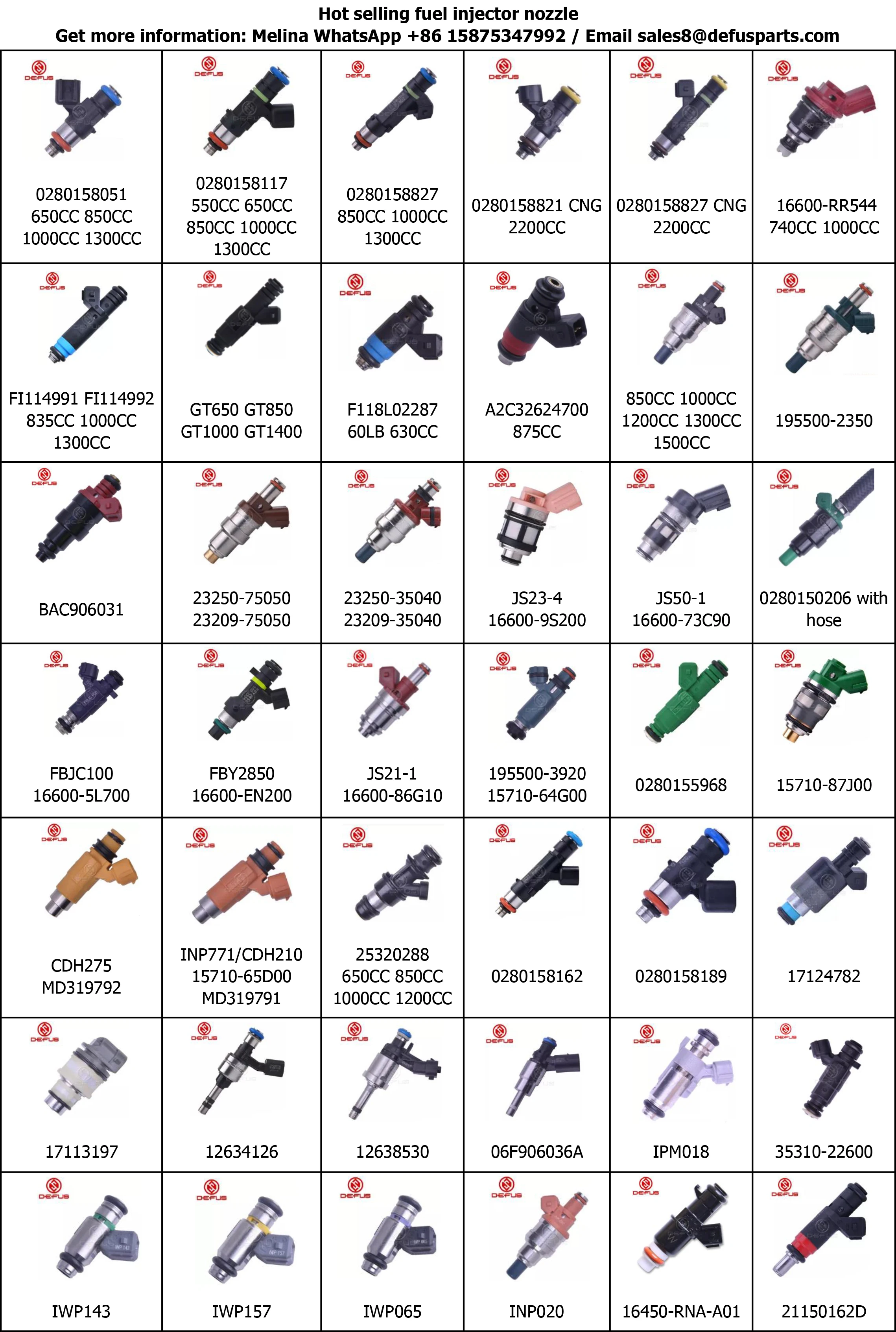 DEFUS High Performance Fuel Injector 23250-22030 23209-22030 for Celica GTS 1.8L 2ZZGE OEM 23209-22030 23250-22030 Inject Fuel