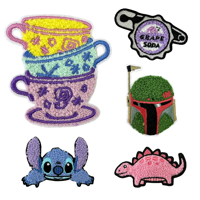 Custom Black Girl Embroidery Patches Iron On Sew On Bear Cartoon Anime Embroidered Patches Chenille