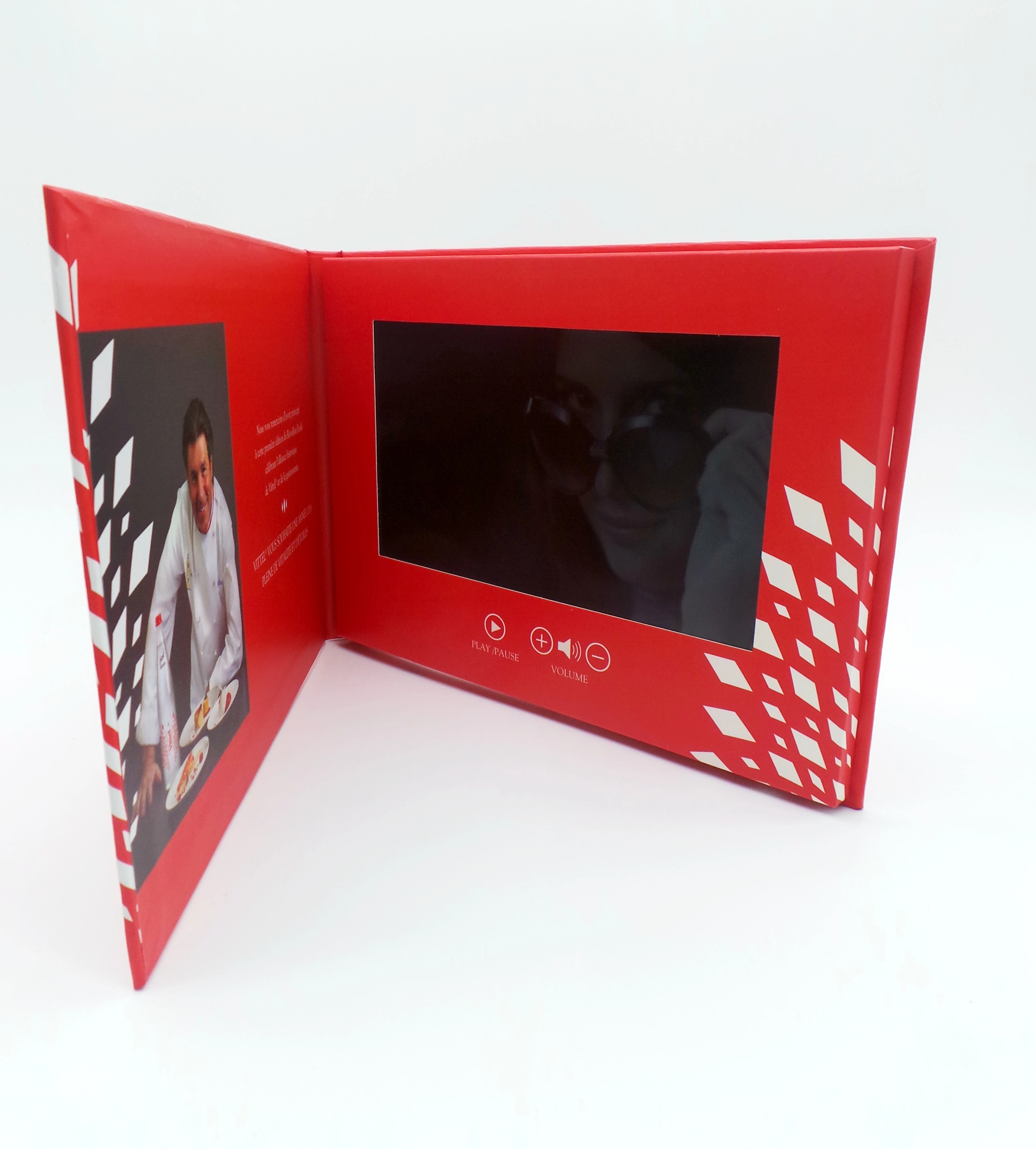 HD videobrochure 7 дюймовый IPS экран ЖК-экран видео брошюра для рекламы