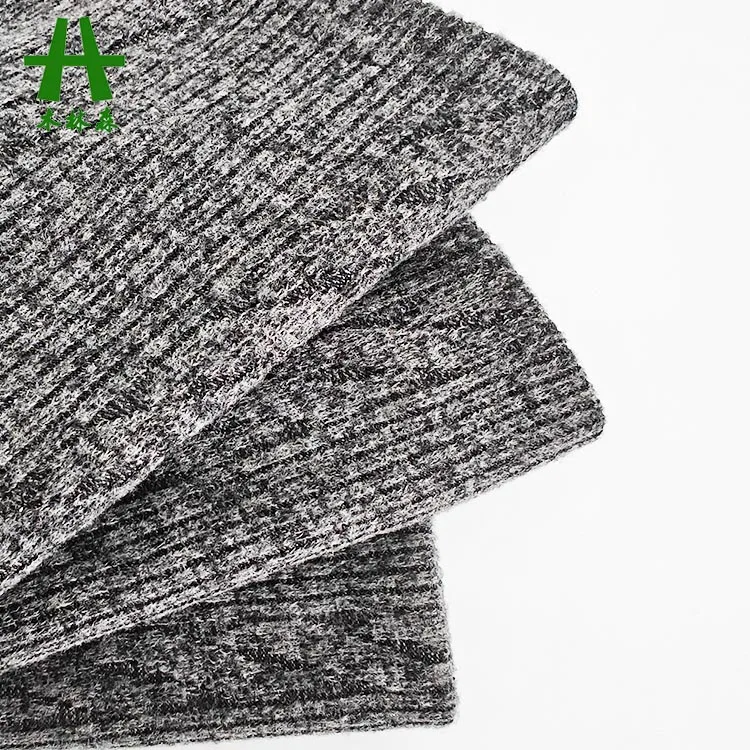 Mulinsen Textile Plain Dye RT Stretch Jacquard Polyester Rayon Fleece Knitted Fabric