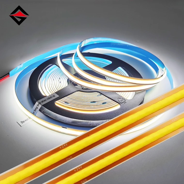 wholesale mini free cut cob led strip 2700K 6000K 24V DC 8mm 528led 13w 5m roll led tape cob