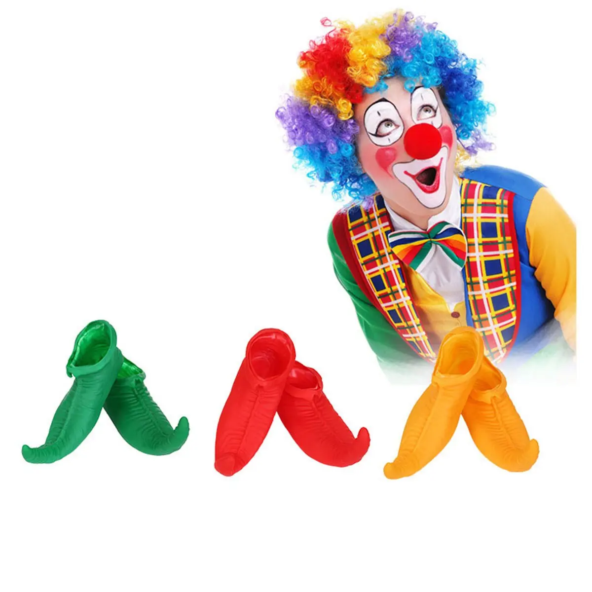 Adult Elf Shoes Carnival Costume Shoes Green Clown Shoes  Halloween Accessories