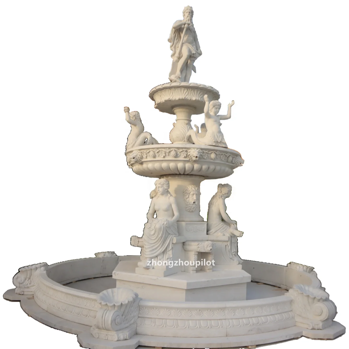 Садовый каменный декор, большой уличный мраморный водяной фонтан, женская скульптура для продажи