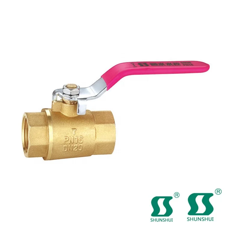 yuhuan sunsy shunshui factory female male end connection 59-1 PN16 brass ball valve with Temperature measuring port