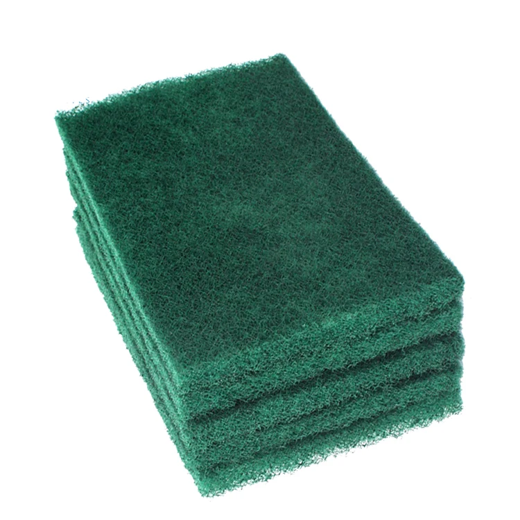 green or grey color 6x9inch scouring pad for metal abrasive scouring clean cloth
