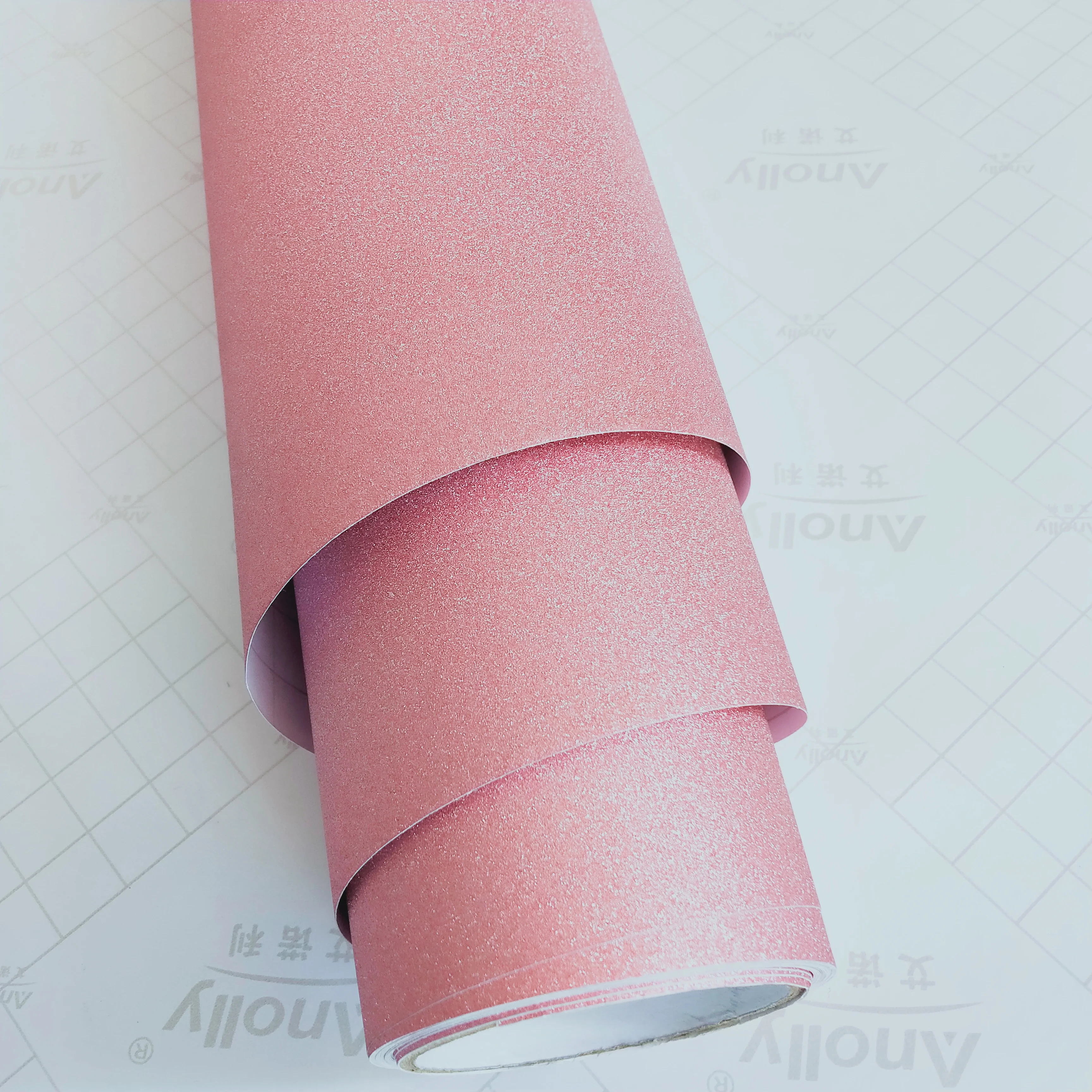 
Anolly Decorative Glitter color Film Brilliant Diamond foil adhesive vinyl PP packing material guangzhou factory 
