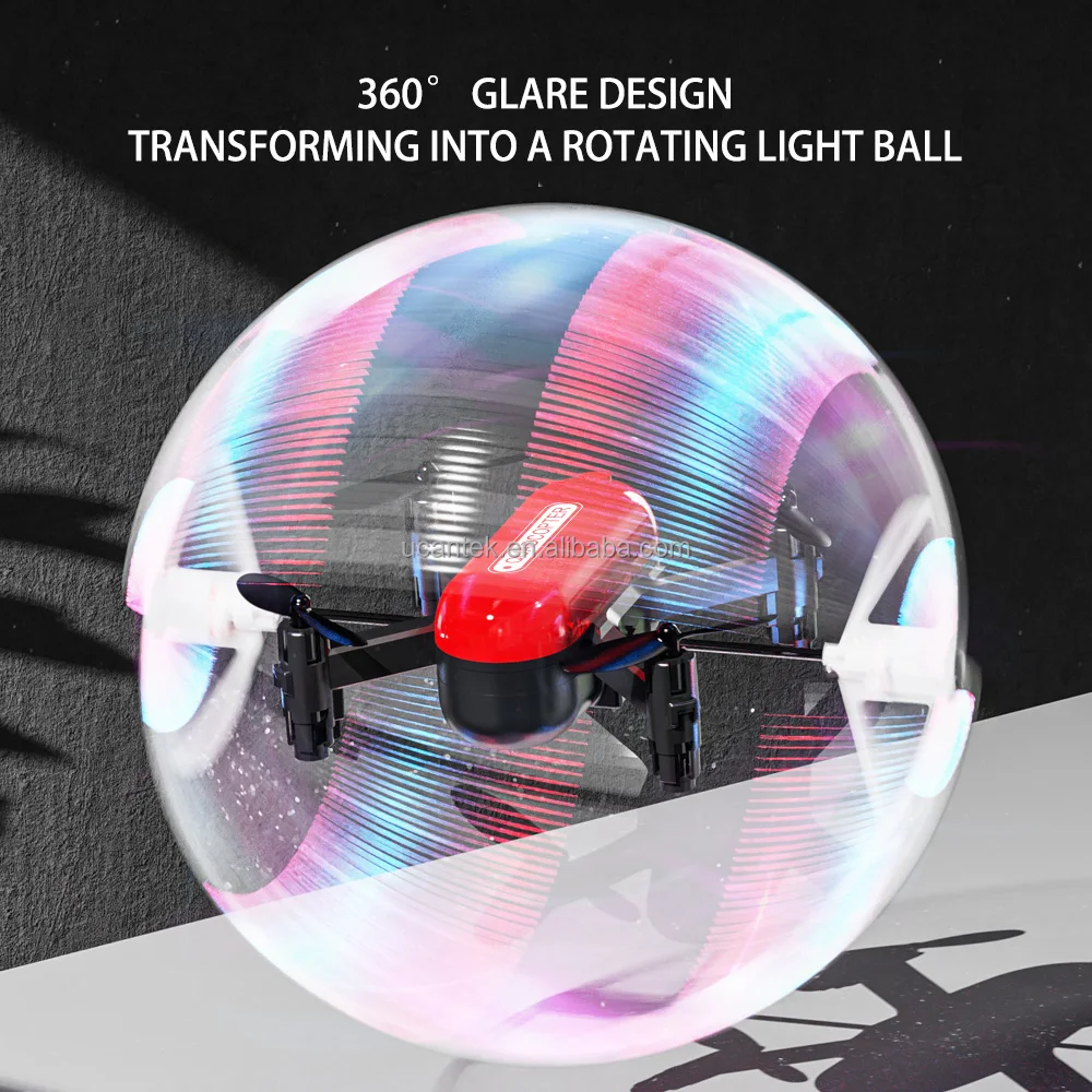 2.4GHz 4CH 6-Axis Gyro Headless Mode Mini Remote Control Toy RC Drones With Cool Flash LED Lights Ball For Children