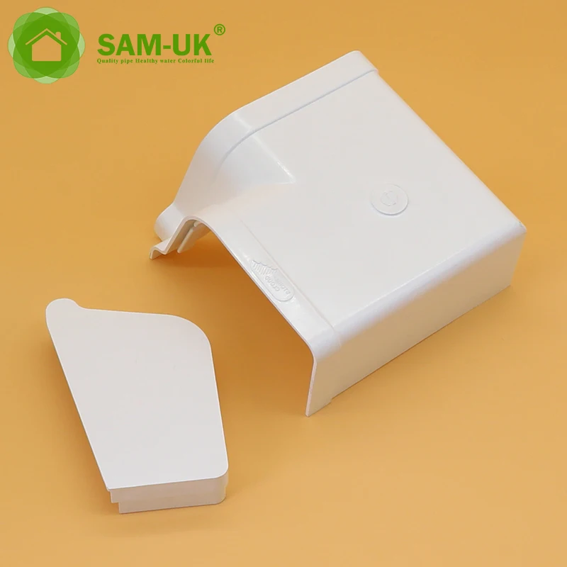 Factory fabrications wholesale outer edge of building roof drainage plastic pvc rain chain gutter adapter fittings