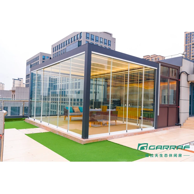 Chinese professional manufacturer Bioclimatic Motorized Adjustable Aluminum Pergola