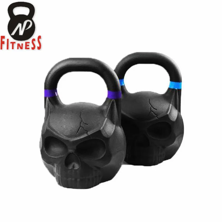 New Style  Cast Iron black Skulls kettlebell Custom kettlebell