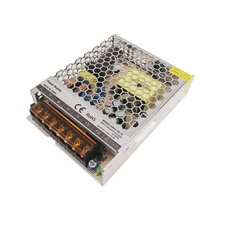 100W 12V 8.33A Ultra Thin Enclosed  AC to DC Switching  Power Supply for LED Strip Lighting