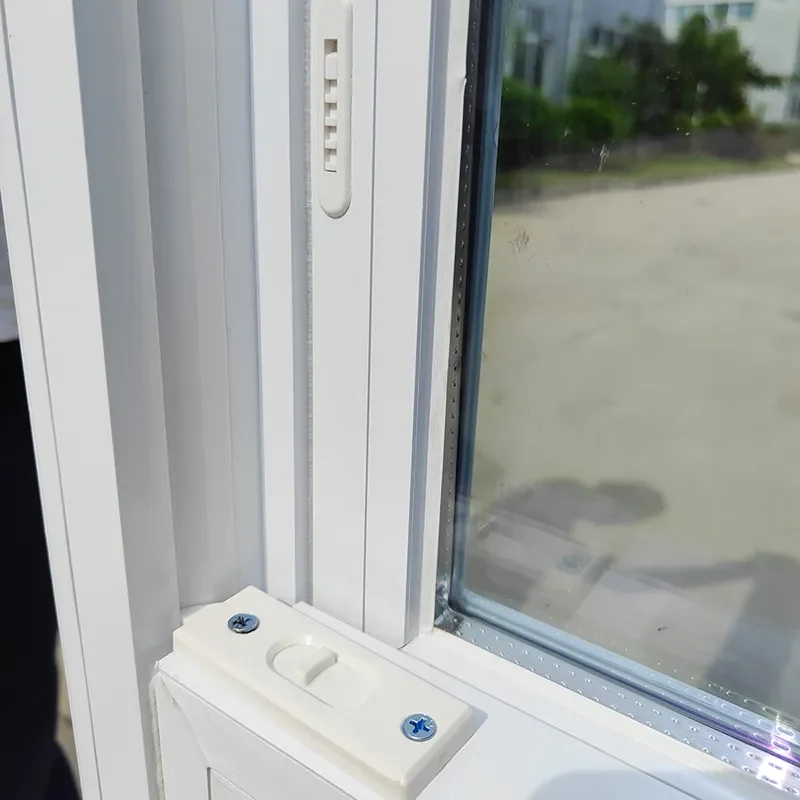 Hot sale modern style latest design double glazed glass sliding double hung upvc window