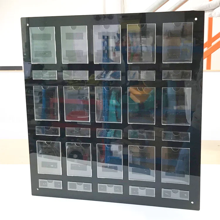 Acrylic Photo Display Board with Name Pocket 2x3inch Pocket Board Plexiglass Notice Display Custom Office Staff Photo Pocket