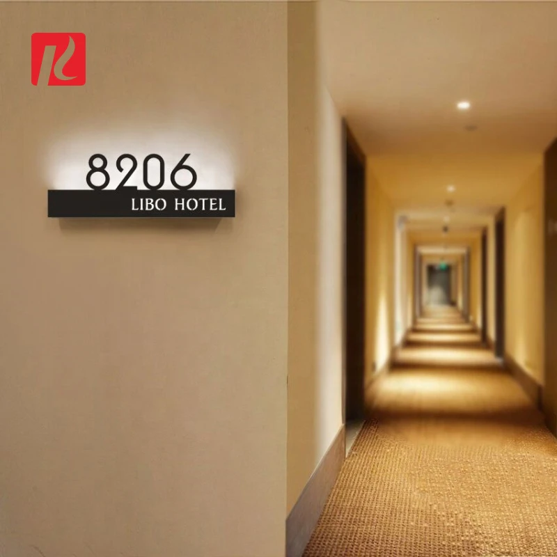 Kexian индивидуальная табличка для дома, светодиодный светильник, настенные буквы, знак с номером для номера в отеле, световые знаки с номером
