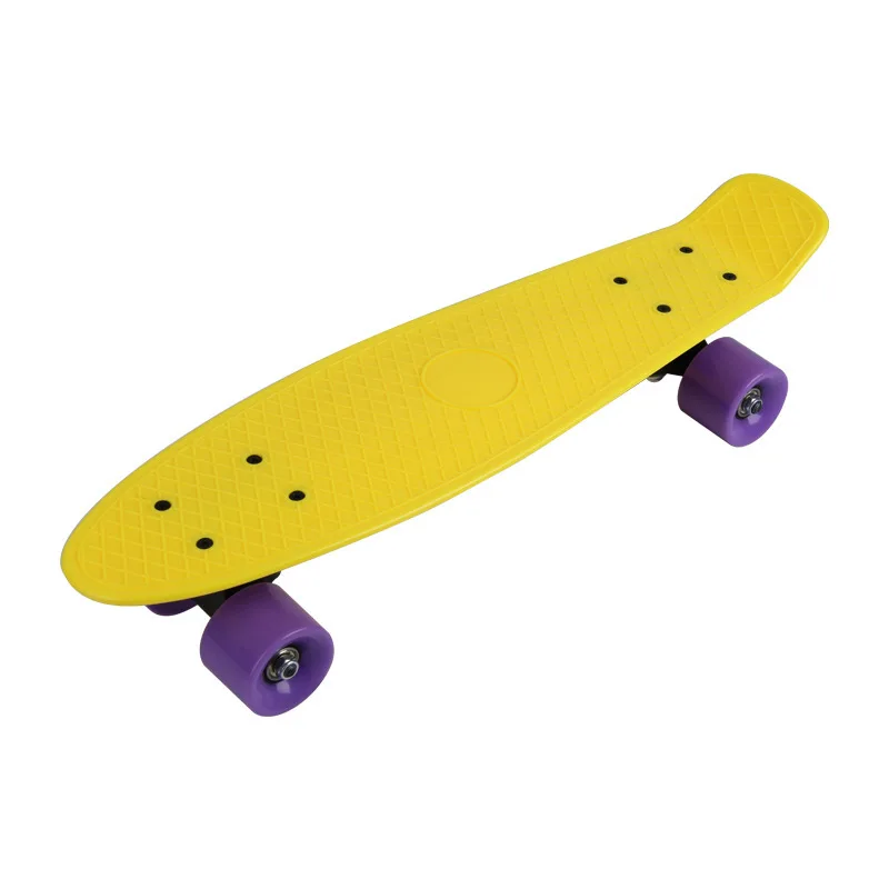 22 inch color plastic fish board skateboard four wheel  rocker skateboard