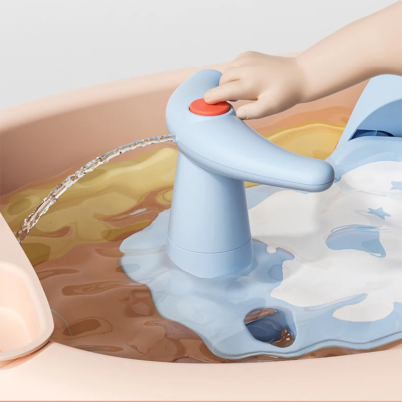 Cute Baby Bathtub Chair Plastic Tub Seat Safety Anti Slip Seat Baby Care Children Bathing Seat
