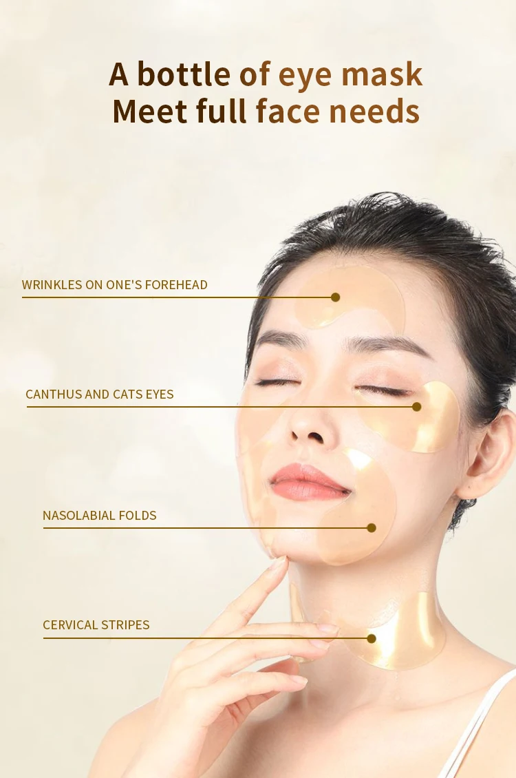 Removing bags and Anti aging under eye patches private label 60pcs starry eye mask bio gel eye pads