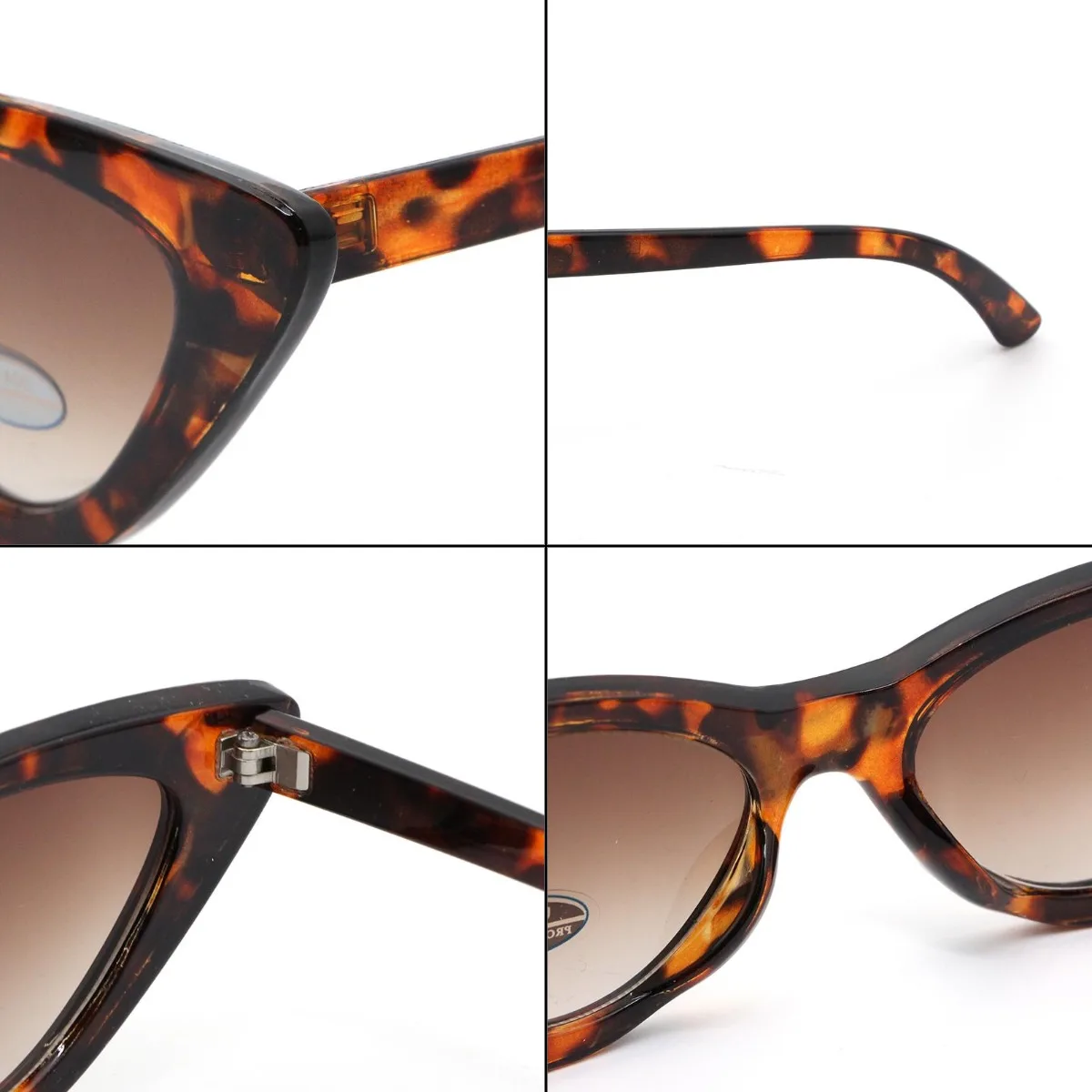 High Quality Custom Leopard Triangle Cat Eye Women Ladies Cateye UV400 Acetate Sunglasses