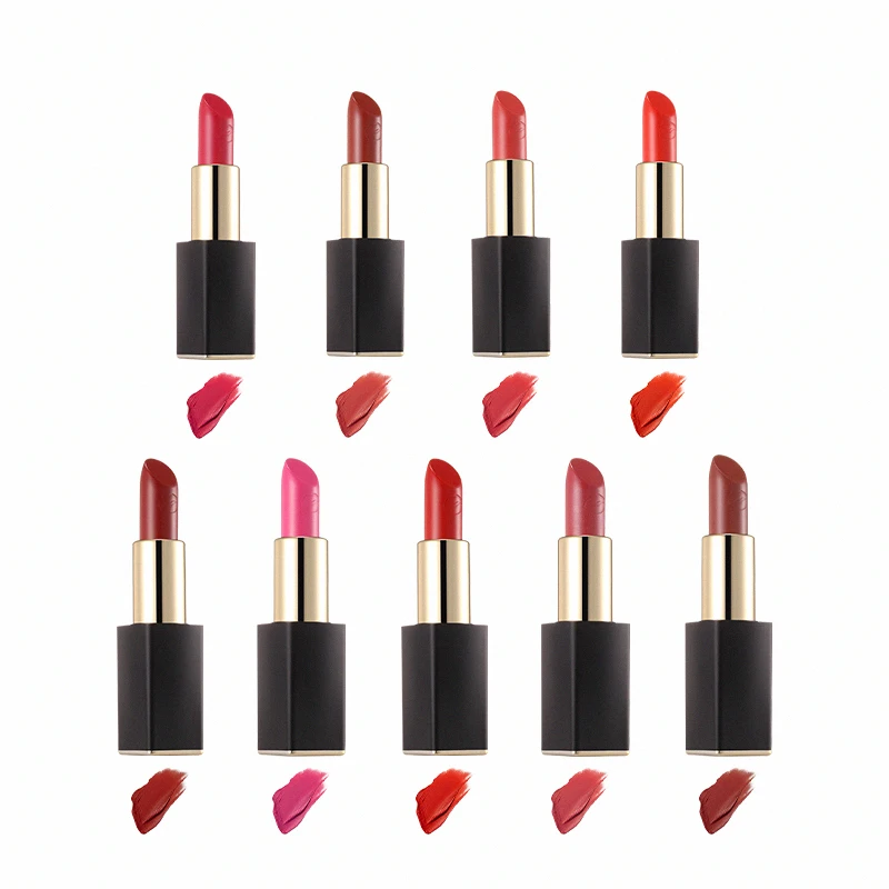 Hot selling lip Cosmetics OEM ODM Private Label 9 colors Long Lasting Lip Velvet Matte Lipstick