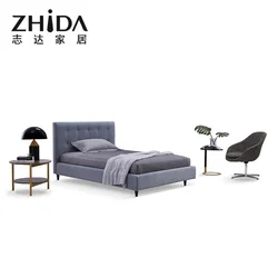 OEM factory wholesale high quality modern bedroom furniture king size chesterfield bed
