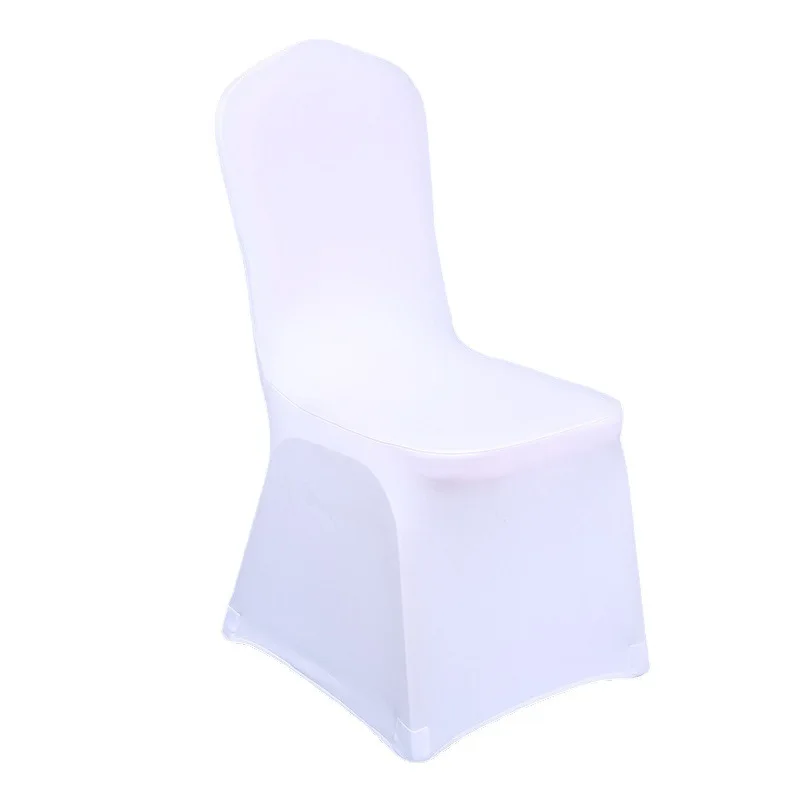 Wholesale White Polyester Spandex Banquet Wedding White Chair Covers Hotel Meeting Elastic Chair Cover