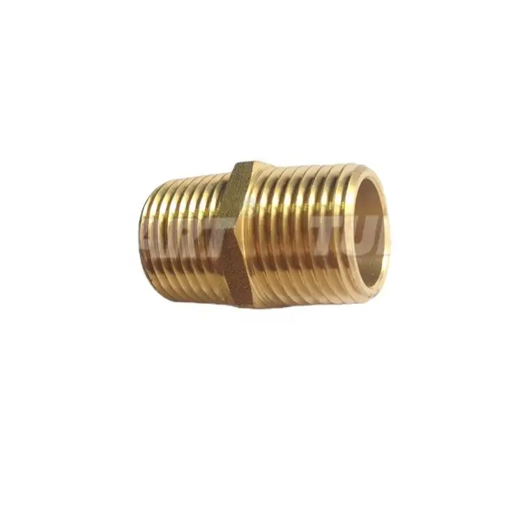 Hot water Brass plumbing pipe fittings brass nipple general screw thread fittings union Brass Pipe Fittings