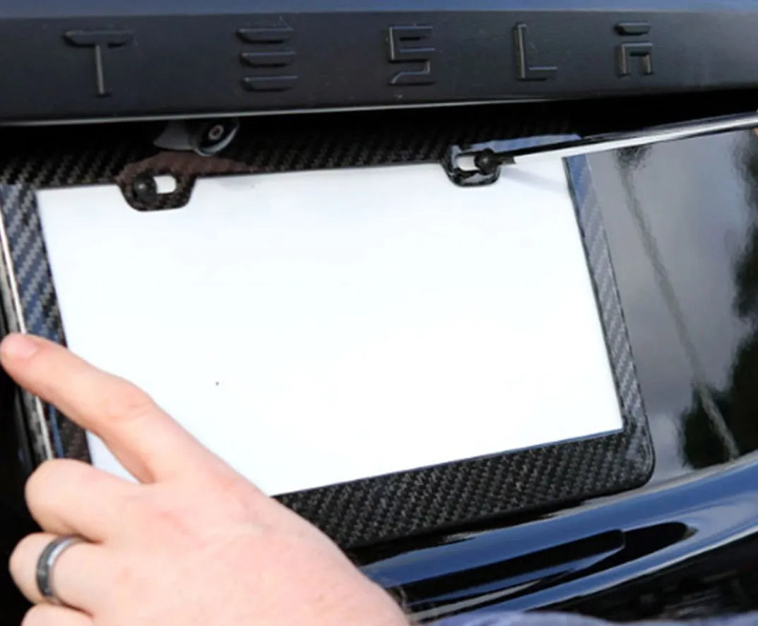 3K Forged Carbon Fiber Luxury molded License Plate Frames for cars