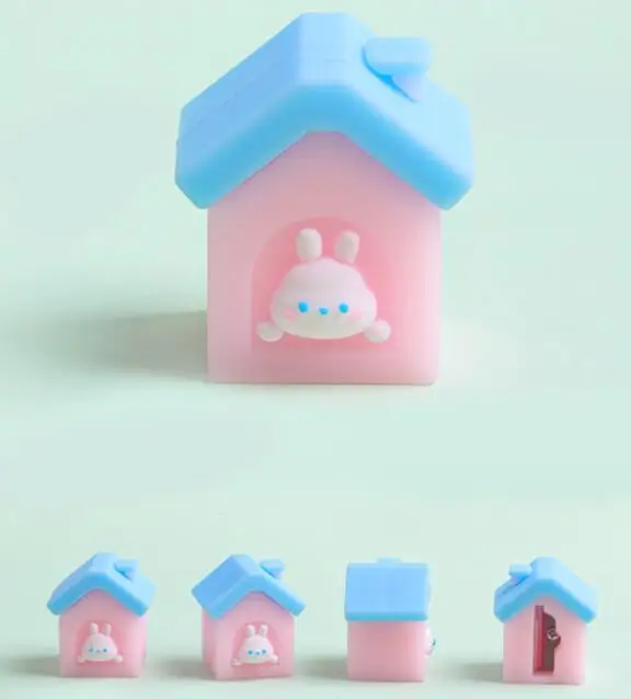 Cute Pet House pencil sharpener cartoon student stationery portable mini pencil sharpener